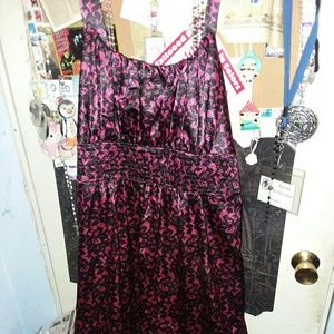 Hot pink and black dress